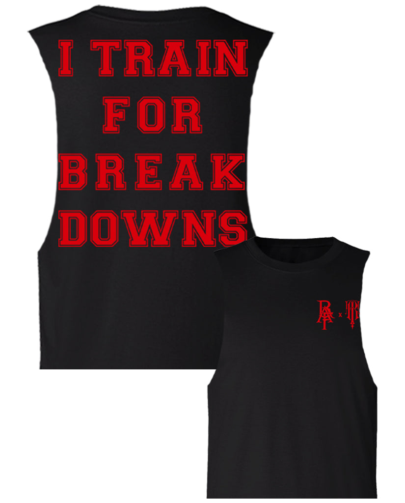 RAF X BT "BREAKDOWNS" Women's Custom Cut Crop Muscle Tee