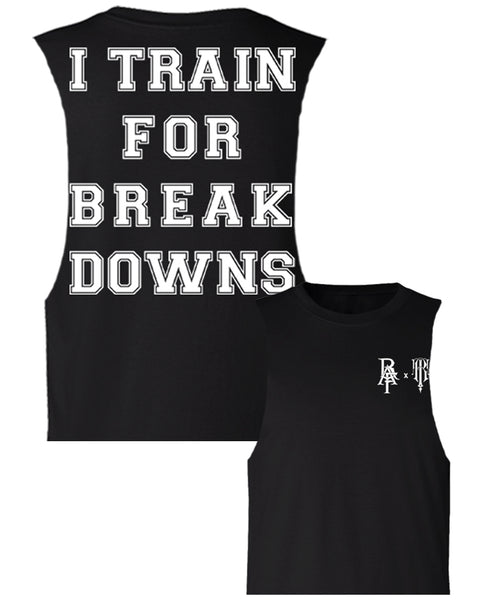 RAF X BT "BREAKDOWNS" Women's Custom Cut Crop Muscle Tee