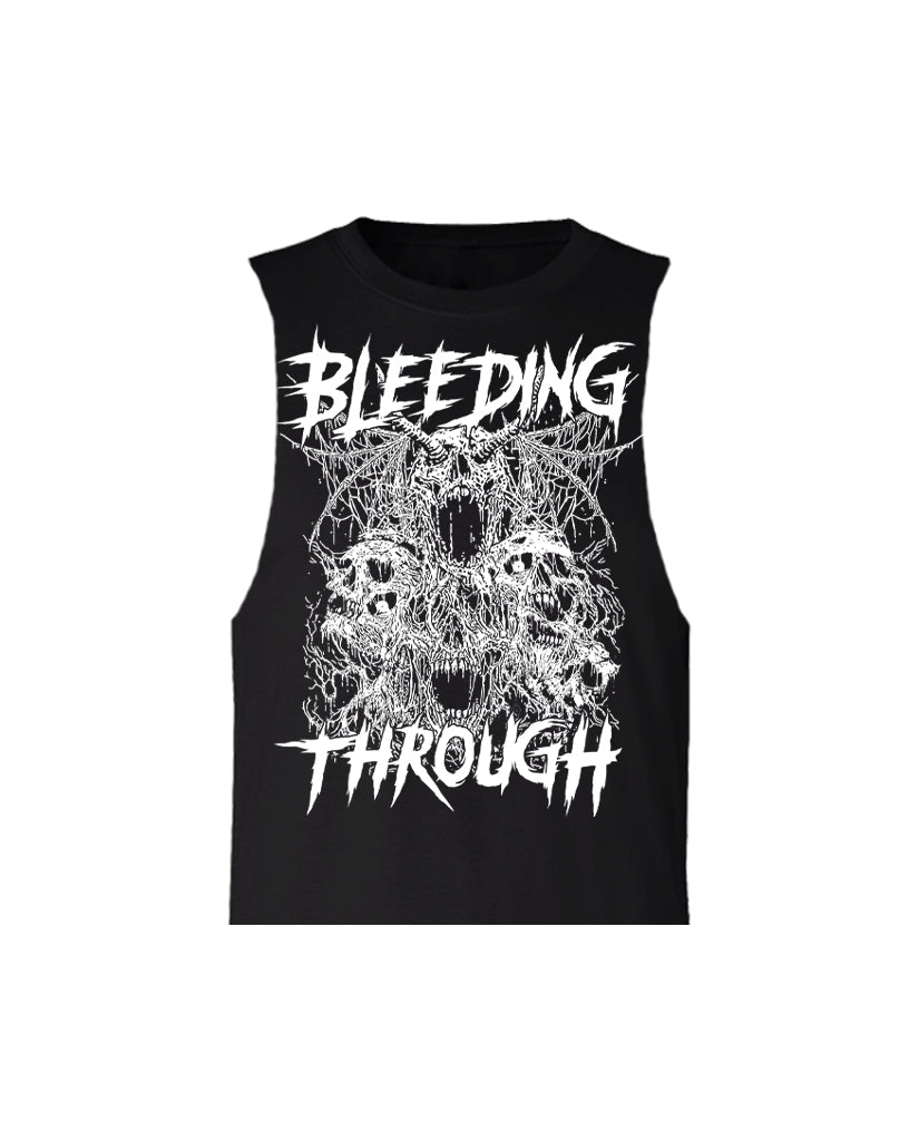 BT "CHAOS" Women's Custom Cut Crop Muscle Tee