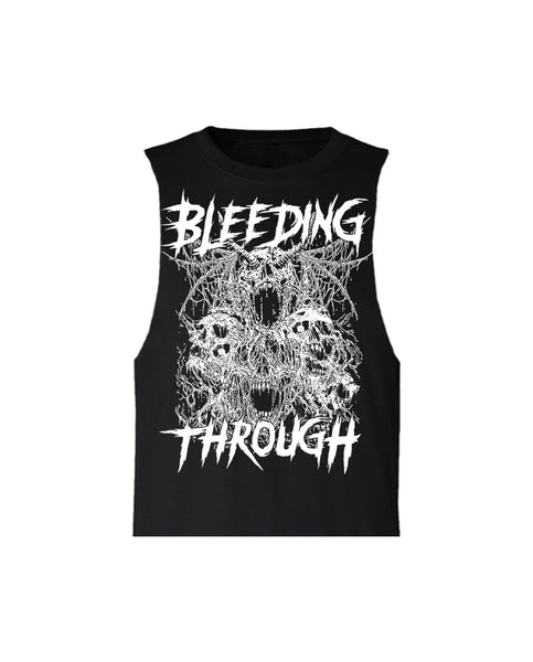 BT "CHAOS" Women's Custom Cut Crop Muscle Tee