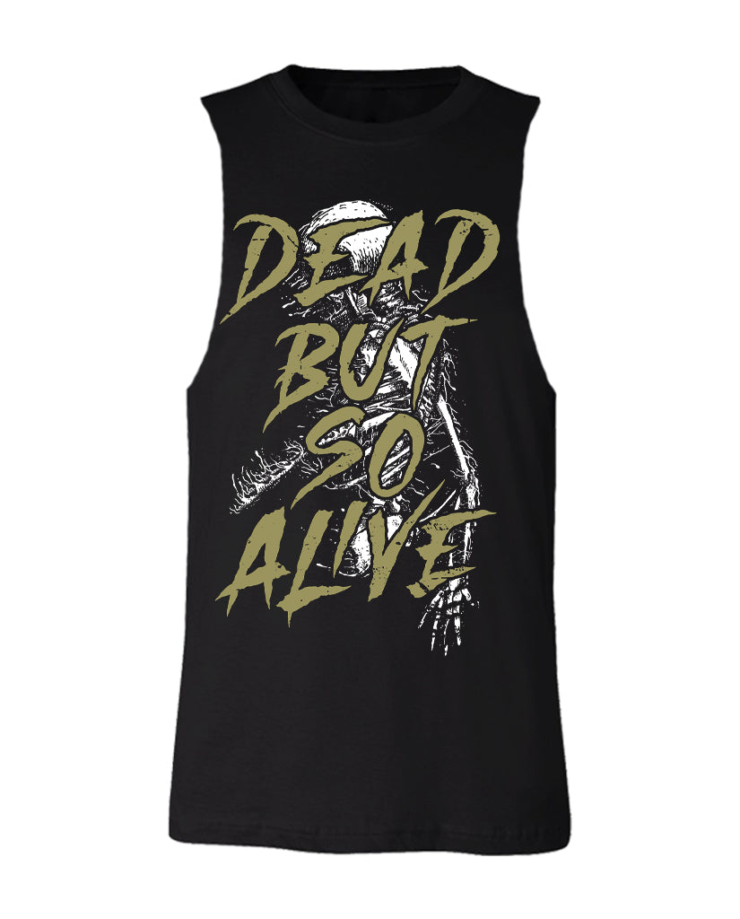 BT "DEAD BUT SO ALIVE" Custom Cut Muscle Tee