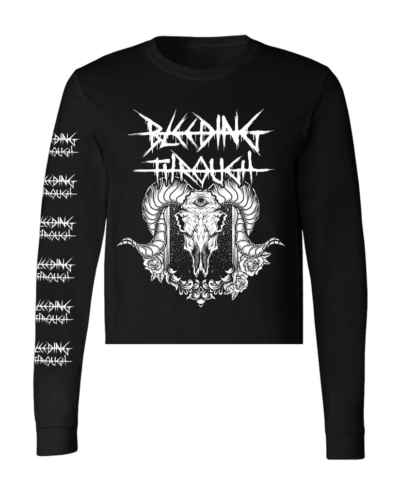 BT "GOAT SKULL" Women's Custom Cut Long Sleeve Crop