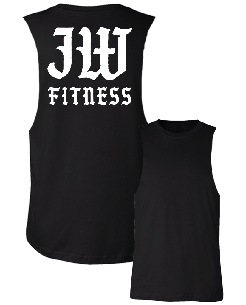 JW Fit "JW FITNESS" Custom Cut Muscle Tee